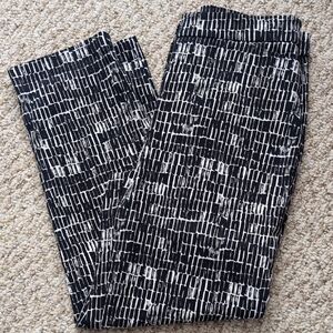 Susan Graver Trousers Navy White Size 6